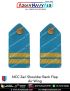 NCC | National Cadet Corps Shoulder Ranks Flap |Epaulette (All Wings) : ArmyNavyAir.com-Air SCUO Flat  (Zari On Blue)