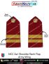 NCC | National Cadet Corps Shoulder Ranks Flap |Epaulette (All Wings) : ArmyNavyAir.com-Army SCUO Flat  (Zari On Red)