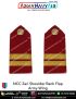 NCC | National Cadet Corps Shoulder Ranks Flap |Epaulette (All Wings) : ArmyNavyAir.com-Army SCUO Flat  (Zari On Red)