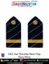 NCC | National Cadet Corps Shoulder Ranks Flap |Epaulette (All Wings) : ArmyNavyAir.com-Navy CUO Flat  (Zari On Black)