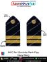 NCC | National Cadet Corps Shoulder Ranks Flap |Epaulette (All Wings) : ArmyNavyAir.com-Navy SCUO Flat  (Zari On Black)
