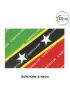 International-National Flag Of Your Country (All - North America Country Flags ) Indoor- Outdoor : Chughs Navyug -Saint Kitts & Nevis- H 12