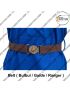 BS&G Guide Belt |Bharat Scouts & Guides (Bulbul-Guide-Ranger) Nylon Belt Brown With Brass Locket Buckle