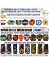 Security Uniform Badge-Patch Combo (CapBadge-1+ Chest Badge-1+ Arm Badge-1 Pair + Shoulder Flap- Epaulette-1 Pair) Customised Your Logo | Shapes Badges:Chughs Navyug