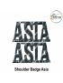 Asia  Seecurity Uniform Shoulder Title Badge ( Security Agency- Services) Asia Security Shoulder Title- Badge Metal ( Chrome) 
