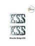 ESS Security Uniform Shoulder Title Badge ( Security Agency- Services) ESS Security Shoulder Title- Badge Metal ( Chrome) 