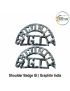 GI Security Uniform Shoulder Title-Badge| Graphite India Limited Security Shoulder Title- Badge Metal Chrome 