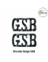 GSB Security Uniform Shoulder Title-Badge ( Security Agency- Services) GSB Security Shoulder Title-Badge Metal ( Chrome) 