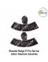 ITI Fire Uniform Security Title -Badge ( Public Sector Unit ) Indian Telephone Industries Limited Fire Shoulder Title-Badge Fire Service Department  Metal (Chrome)  