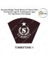 Security Badge (Tomb Stone) oF Fabric-Cloth (Universal Logo OR Customised Logo ) For Cap-Chest -Arm Badge-TS Design 1-2 Inch Height