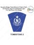 Security Badge (Tomb Stone) oF Fabric-Cloth (Universal Logo OR Customised Logo ) For Cap-Chest -Arm Badge-TS Design 2-2 Inch Height