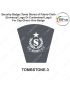 Security Badge (Tomb Stone) oF Fabric-Cloth (Universal Logo OR Customised Logo ) For Cap-Chest -Arm Badge-TS Design 3-2 Inch Height