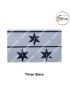 Indian Coast Guard Rank & Branch Badges (Sailors) For Summer Uniform-III GC Star |3 Good Conduct Star ( New Technology ) 3.8cm H X 6.5cm W