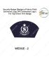 Security Badge (Wedge) oF Fabric-Cloth (Universal Logo OR Customised Logo ) For Cap-Chest -Arm Badge- WEDGE Design 2-2 Inch Height