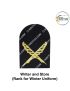  Indian Coast Guard Rank & Branch Badges (Sailors) For Winter Uniform-Writer & Stores ( New Technology ) 9.5cm H X 6.5cm W