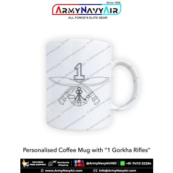 Personalised Coffee Mugs With 1GR 1Gorkha Rifles : ArmyNavyAir.com