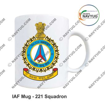 Personalised IAF Indian Air Force No 221 Squadron Mug: ArmyNavyAir.com
