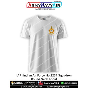 Personalised IAF No 2231 Squadron Round Neck T-Shirt : ArmyNavyAir.com