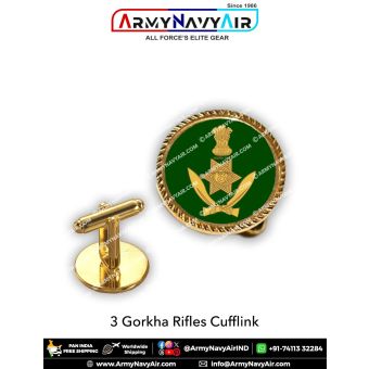 Indian Army 3 Gorkha Rifles Cufflinks : ArmyNavyAir.com