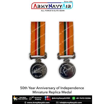 50th Year Anniversary of Independence Miniature Medal : ArmyNavyAir.com