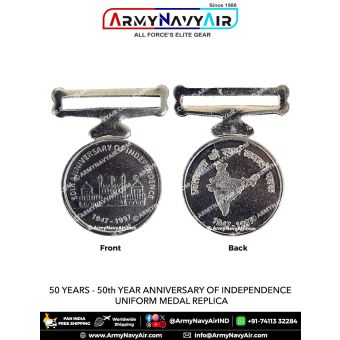 50 Years - 50th Year Anniversary of Independence Uniform Medal Replica ( Full Size ) - ArmyNavyAir.com