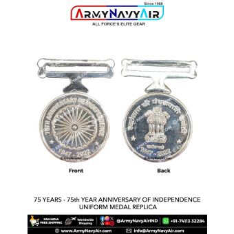 75 Years - 75th Year Anniversary of Independence Uniform Medal Replica ( Full Size ) - ArmyNavyAir.com