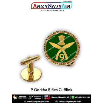 Indian Army 9 Gorkha Rifles Cufflinks : ArmyNavyAir.com