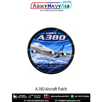 Airbus A380 Superjumbo Passenger Aircraft Patch for Aviation Enthusiasts and Collectors