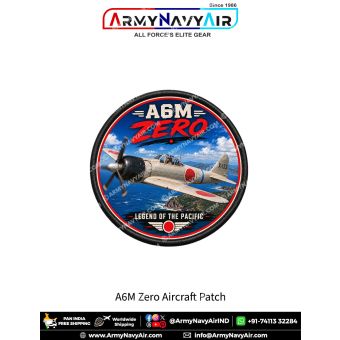 Mitsubishi A6M Zero Fighter Aircraft Patch for Warbird Enthusiasts and Aviation Collectors