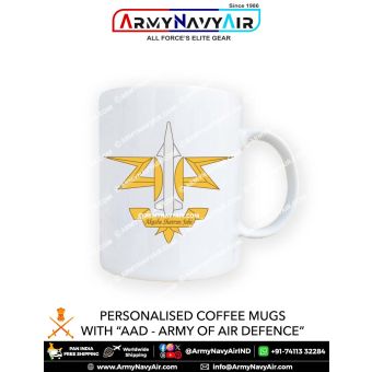 Personalised Coffee Mugs With AAD Army Air Defence Logo