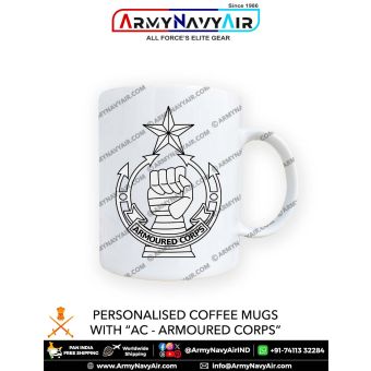 Personalised Coffee Mugs With AC Armoured Corps Logo