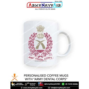 Personalised Coffee Mugs With Army Dental Corps Logo