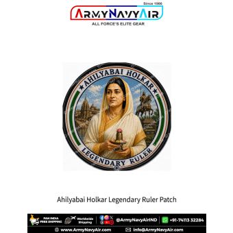 Ahilyabai Holkar Legendary Ruler patch featuring Maharani Ahilyabai Holkar with historical landmarks