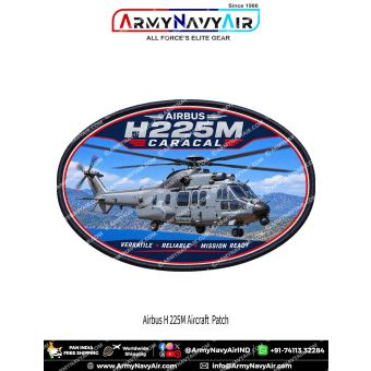 Airbus H225M Caracal Heavy Utility Helicopter Patch for Aviation Enthusiasts and Collectors