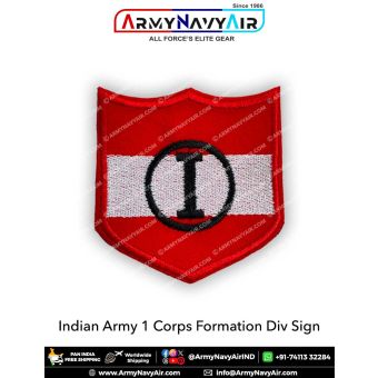Indian Army 1 Corps formation Div sign : ArmyNavyAir.com