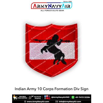 Indian Army 10 Corps Formation Div sign : ArmyNavyAir.com