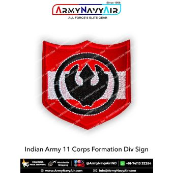 Indian Army 11 Corps Formation Div sign : ArmyNavyAir.com
