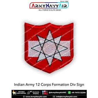 Indian Army 12 Corps Formation Div sign : ArmyNavyAir.com
