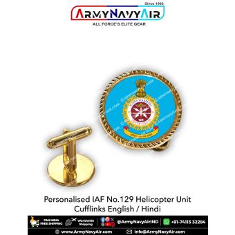 Indian Air Force No 129 Helicopter Flight IAF Cufflinks : ArmyNavyAir.com