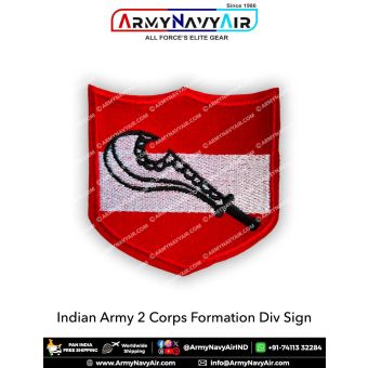 Indian Army 2 Corps formation Div sign : ArmyNavyAir.com
