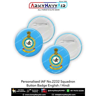 Personalised IAF No 2232 Squadron Button Badge : ArmyNavyAir.com