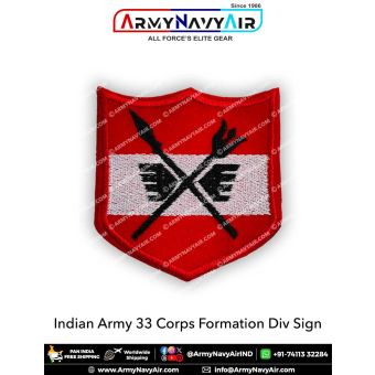 Indian Army 33 Corps Formation Div sign : ArmyNavyAir.com