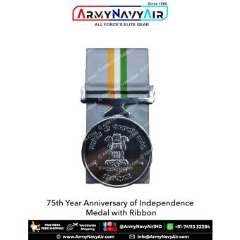75th Year Anniversary of Independence Medal with Ribbon : ArmyNavyair.com