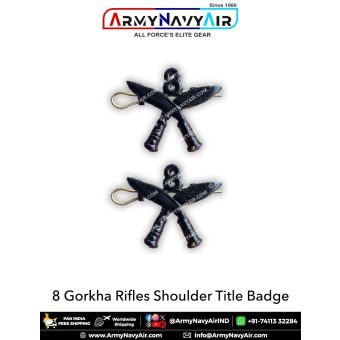 8 Gorkha Rifles Uniform Shoulder Title Badge : ArmyNavyAir.com
