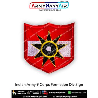 Indian Army 9 Corps formation Div sign : ArmyNavyAir.com
