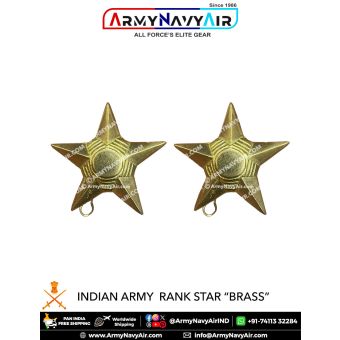 Indian Army Rank Star Glit-Brass : ArmyNavyAir.com