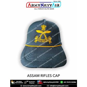 Showcase your pride for the Assam Rifles - The Oldest Paramilitary Force of India with this premium regimental cap featuring the iconic crossed Khukuris and Ashoka emblem. Crafted from durable, breathable fabric with precision embroidery, this cap is perf