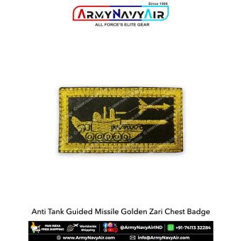 ATGM - Anti Tank Guided Missile Golden Zari Chest Badge