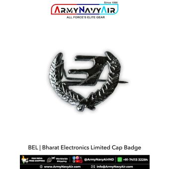 BEL Bharat Electronics Security Cap Badge : ArmyNavyAir.com