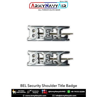 BEL Bharat Electronics Security Shoulder Title Badge : ArmyNavyAir.com